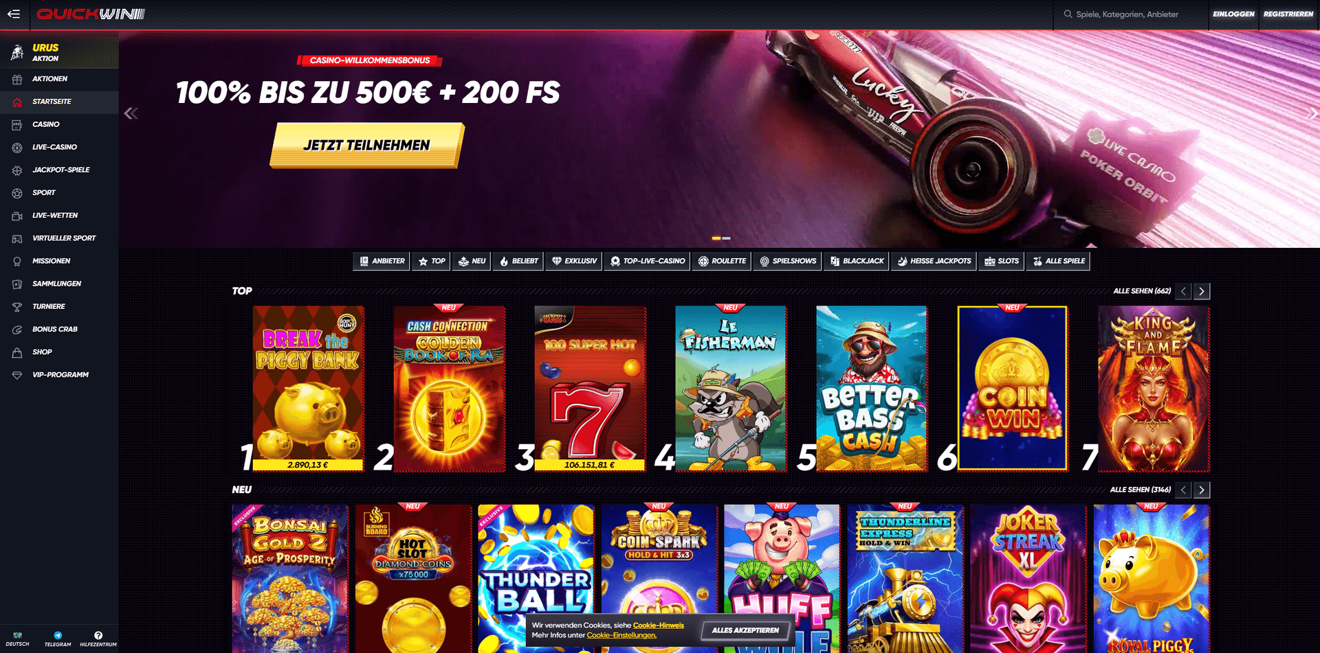 QuickWin Ausländ Online Casino