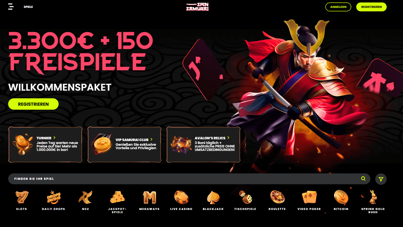 Spin Samurai Ausländ Online Casino